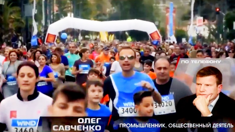 Олег Савченко пробежал Афинский марафон. Видео